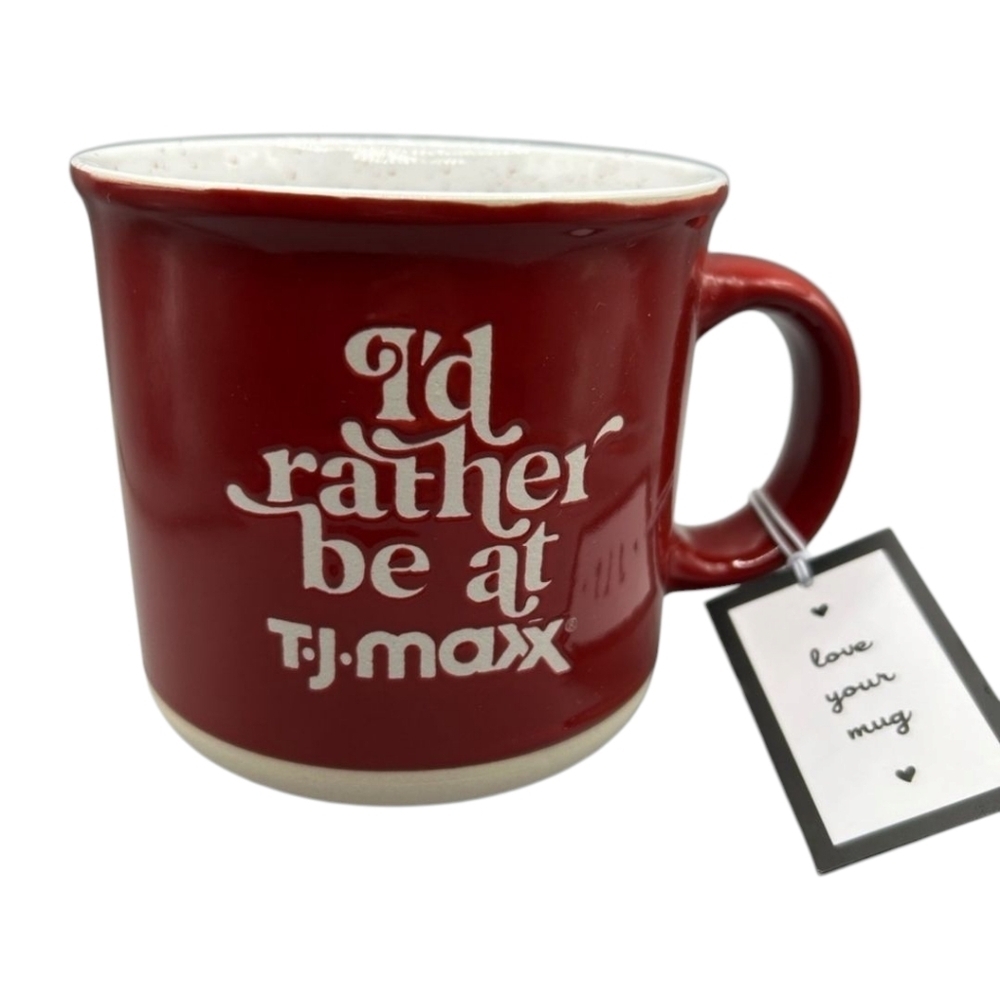 ❤️▪️I’d Rather Be At TJ Maxx Double Sided Logo TikTok Viral NEW Red White
